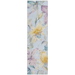 Machine Washable Indoor/Outdoor Chantille ACN2262 Blue 2'3" x 7'6" Runner Rug