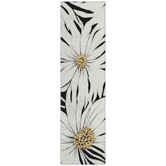 Machine Washable Indoor/Outdoor Chantille ACN2263 Black 2'3" x 7'6" Runner Rug