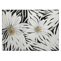 Machine Washable Indoor/Outdoor Chantille ACN2263 Black 1'8" x 2'6" Rug