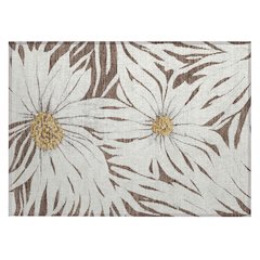 Machine Washable Indoor/Outdoor Chantille ACN2263 Brown 1'8" x 2'6" Rug