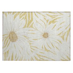 Machine Washable Indoor/Outdoor Chantille ACN2263 Gold 1'8" x 2'6" Rug