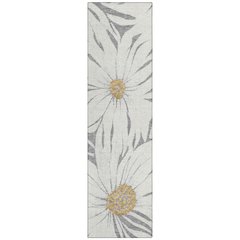 Machine Washable Indoor/Outdoor Chantille ACN2263 Gray 2'3" x 7'6" Runner Rug