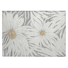 Machine Washable Indoor/Outdoor Chantille ACN2263 Gray 1'8" x 2'6" Rug