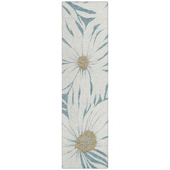 Machine Washable Indoor/Outdoor Chantille ACN2263 Teal 2'3" x 7'6" Runner Rug