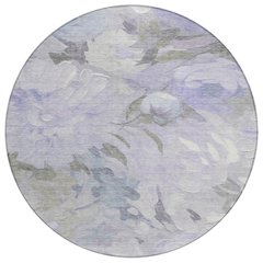 Machine Washable Indoor/Outdoor Chantille ACN2264 Purple 8' x 8' Round Rug