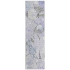Machine Washable Indoor/Outdoor Chantille ACN2264 Purple 2'3" x 7'6" Runner Rug
