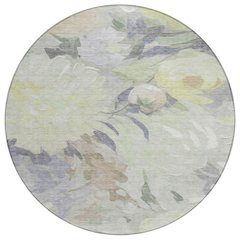 Machine Washable Indoor/Outdoor Chantille ACN2264 Green 8' x 8' Round Rug
