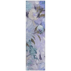 Machine Washable Indoor/Outdoor Chantille ACN2264 Purple 2'3" x 7'6" Runner Rug