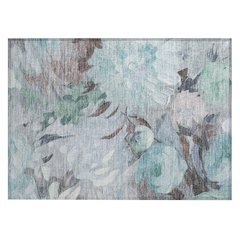 Machine Washable Indoor/Outdoor Chantille ACN2264 Teal 1'8" x 2'6" Rug