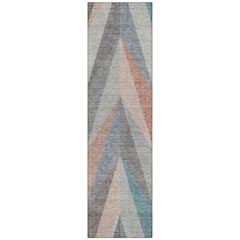 Machine Washable Indoor/Outdoor Chantille ACN2265 Orange 2'3" x 7'6" Runner Rug