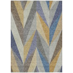 Machine Washable Indoor/Outdoor Chantille ACN2265 Gold 2'6" x 3'10" Rug