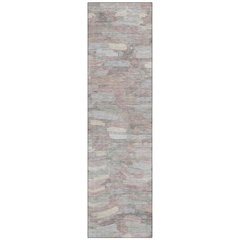 Machine Washable Indoor/Outdoor Chantille ACN2266 Pink 2'3" x 7'6" Runner Rug