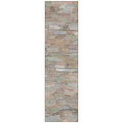 Machine Washable Indoor/Outdoor Chantille ACN2266 Orange 2'3" x 7'6" Runner Rug