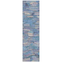 Machine Washable Indoor/Outdoor Chantille ACN2266 Blue 2'3" x 7'6" Runner Rug