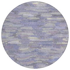 Machine Washable Indoor/Outdoor Chantille ACN2266 Purple 8' x 8' Round Rug