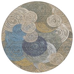 Machine Washable Indoor/Outdoor Chantille ACN2267 Brown 8' x 8' Round Rug