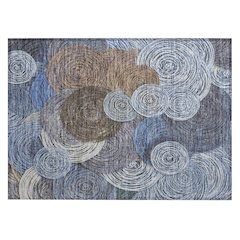 Machine Washable Indoor/Outdoor Chantille ACN2267 Blue 1'8" x 2'6" Rug