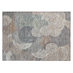 Machine Washable Indoor/Outdoor Chantille ACN2267 Brown 1'8" x 2'6" Rug