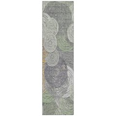 Machine Washable Indoor/Outdoor Chantille ACN2267 Green 2'3" x 7'6" Runner Rug
