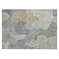 Machine Washable Indoor/Outdoor Chantille ACN2267 Green 1'8" x 2'6" Rug