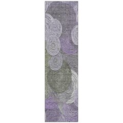 Machine Washable Indoor/Outdoor Chantille ACN2267 Purple 2'3" x 7'6" Runner Rug