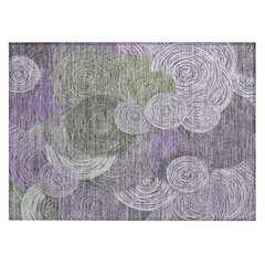 Machine Washable Indoor/Outdoor Chantille ACN2267 Purple 1'8" x 2'6" Rug