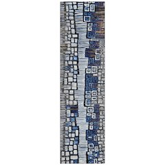 Machine Washable Indoor/Outdoor Chantille ACN2268 Gray 2'3" x 7'6" Runner Rug