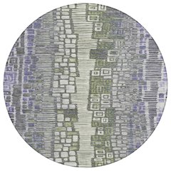 Machine Washable Indoor/Outdoor Chantille ACN2268 Purple 8' x 8' Round Rug