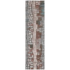 Machine Washable Indoor/Outdoor Chantille ACN2268 Teal 2'3" x 7'6" Runner Rug