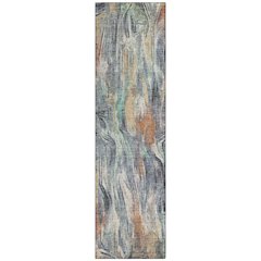 Machine Washable Indoor/Outdoor Chantille ACN2269 Orange 2'3" x 7'6" Runner Rug