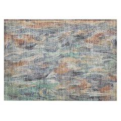 Machine Washable Indoor/Outdoor Chantille ACN2269 Orange 1'8" x 2'6" Rug