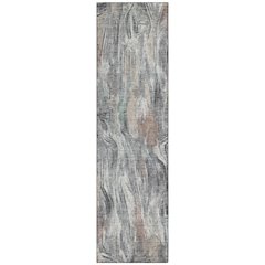 Machine Washable Indoor/Outdoor Chantille ACN2269 Gray 2'3" x 7'6" Runner Rug
