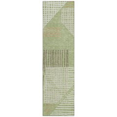 Machine Washable Indoor/Outdoor Chantille ACN2270 Green 2'3" x 7'6" Runner Rug