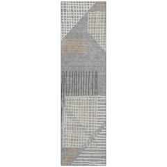 Machine Washable Indoor/Outdoor Chantille ACN2270 Gray 2'3" x 7'6" Runner Rug