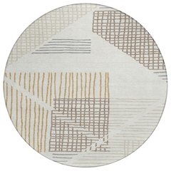 Machine Washable Indoor/Outdoor Chantille ACN2270 Ivory 8' x 8' Round Rug