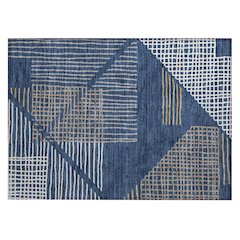 Machine Washable Indoor/Outdoor Chantille ACN2270 Blue 1'8" x 2'6" Rug