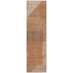 Machine Washable Indoor/Outdoor Chantille ACN2270 Orange 2'3" x 7'6" Runner Rug