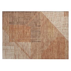Machine Washable Indoor/Outdoor Chantille ACN2270 Orange 1'8" x 2'6" Rug