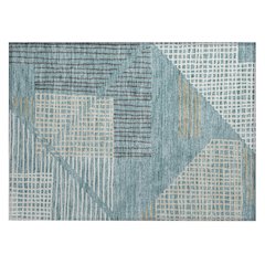 Machine Washable Indoor/Outdoor Chantille ACN2270 Teal 1'8" x 2'6" Rug