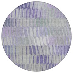 Machine Washable Indoor/Outdoor Chantille ACN2271 Purple 8' x 8' Round Rug