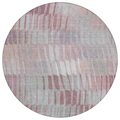 Machine Washable Indoor/Outdoor Chantille ACN2271 Red 8' x 8' Round Rug