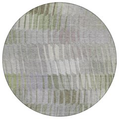 Machine Washable Indoor/Outdoor Chantille ACN2271 Green 8' x 8' Round Rug