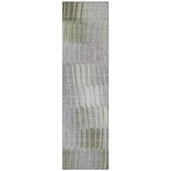 Machine Washable Indoor/Outdoor Chantille ACN2271 Green 2'3" x 7'6" Runner Rug