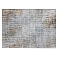 Machine Washable Indoor/Outdoor Chantille ACN2271 Brown 1'8" x 2'6" Rug