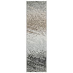 Machine Washable Indoor/Outdoor Chantille ACN2272 Brown 2'3" x 7'6" Runner Rug