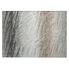Machine Washable Indoor/Outdoor Chantille ACN2272 Brown 1'8" x 2'6" Rug