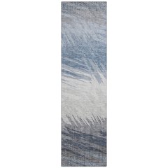 Machine Washable Indoor/Outdoor Chantille ACN2272 Blue 2'3" x 7'6" Runner Rug