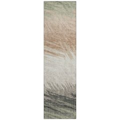 Machine Washable Indoor/Outdoor Chantille ACN2272 Green 2'3" x 7'6" Runner Rug