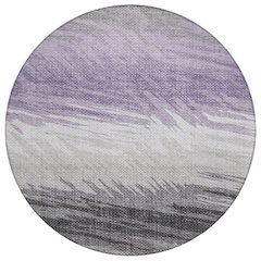 Machine Washable Indoor/Outdoor Chantille ACN2272 Purple 8' x 8' Round Rug