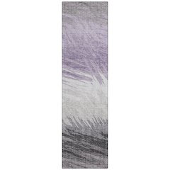 Machine Washable Indoor/Outdoor Chantille ACN2272 Purple 2'3" x 7'6" Runner Rug